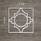 Ekena Millwork Medium Gypsum Decorative Fretwork Wall Panels in Architectural Grde PVC, 15 3/8"W x 15 3/8"H x 3/8"T WALP16X16GYP - alternate 2